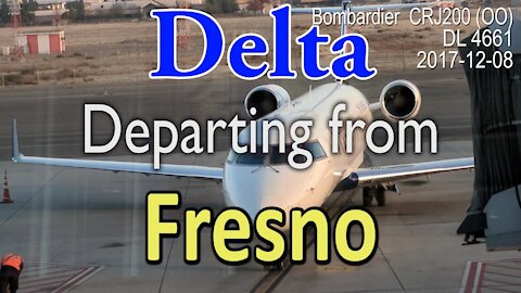 Bombardier CRJ200(OO) departure from Fresno CRJ200. Delta flight DL4661