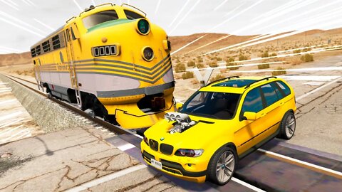 Train VS BMW X5 – BeamNG Drive