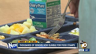 Thousands of seniors now eligible for food stamps