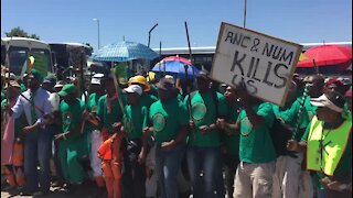 SOUTH AFRICA - Johannesburg - AMCU march (Video) (fhP)