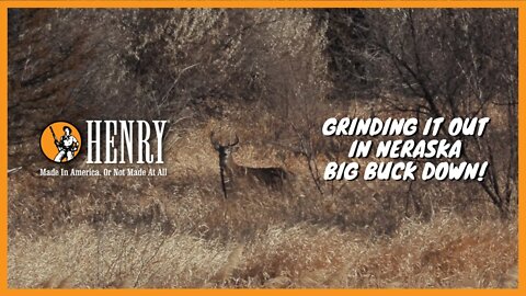 Grinding it out in Nebraska. BIG BUCK DOWN! #huntwithahenry