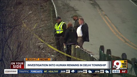 Skeletal human remains found in Delhi Township