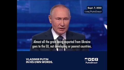 Ukrainian grain exports hoarded by "colonialists" and not helping developing countries, says Putin
