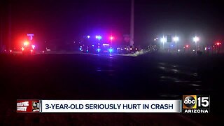 3-year-old seriously injured in west Valley crash