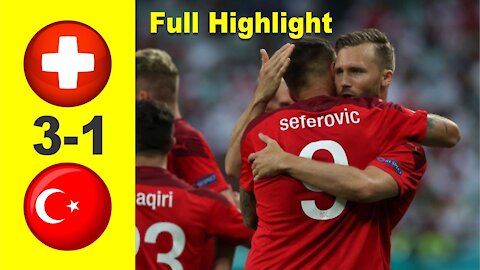 SWITZERLAND VS TURKEY 3-1 || FULL MATCH HIGLIGHTS || EURO 2021