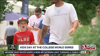 Families enjoy Kids Day at the College World Series