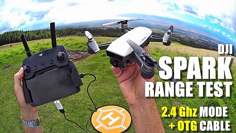 DJI SPARK Review - Part 5 - [In-Depth Range Test in 2.4Ghz Mode with RC Controller & OTG Cable]
