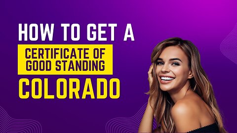 Certificate of Good Standing Colorado #certificateofgoodstanding