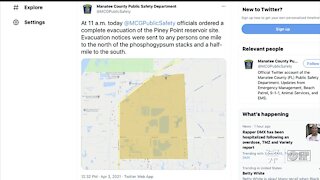 Florida Governor issues State of Emergency in response to Piney Point leak in Manatee County