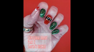 Santa's Buckle | Dip Powder Christmas Mani | Part 2