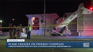 Plane crashes on Loop 202 overpass