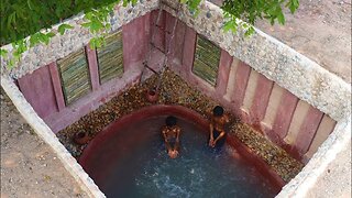 Build Underground Swimming Pool - Underground House Full Video