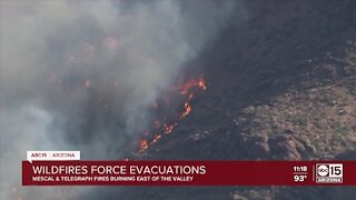 Wildfires force evacuations near Globe