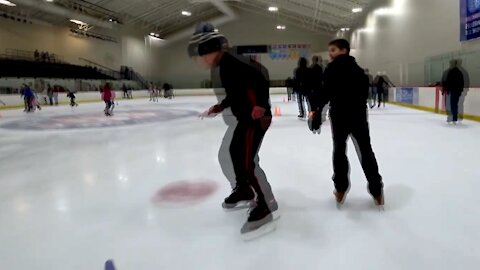 Kid Videos Ice Skating Fun POV with Jackie!