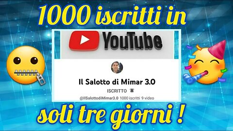 YouTube mi ha bloccato ed io ho aperto un nuovo canale!