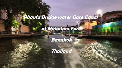 Bobae Market Phanfa Bridge Water Gate Canal in Bangkok, Thailand