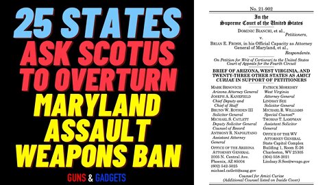 25 States Ask SCOTUS To Overturn Maryland Assault Weapons Ban