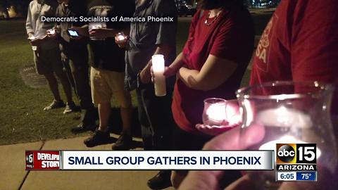 Democratic Socialists of America Phoenix gather after Charlottesville violence