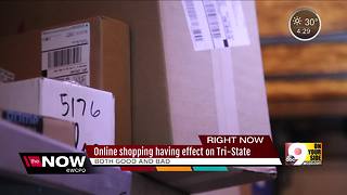 How is online shopping affecting Cincinnati businesses?