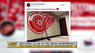 Detroit Red Wings pay tribute to boys who died in Grosse Pointe fire