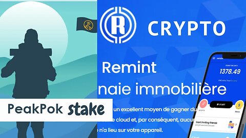 Staking crypto sur Peakpok Club Minage Stake tokens Pool Remint App