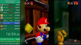 Super Mario 64 - 16 Star Speedrun in 26:47