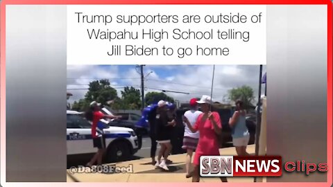 Trump Supporters Outside Waipahu High-School Telling Jill Biden to Go Home - 2693