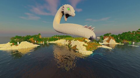 Minecraft Timelapse, Sea Snake Dragon Build Schematic