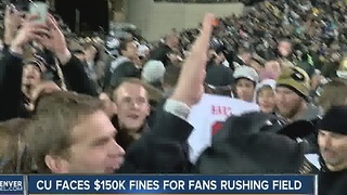 CU faces fines after fans rushed the field