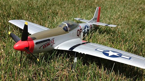 Parkzone Ultra Micro P-51 Mustang BNF WWII Warbird RC Plane with AS3X playing in the wind