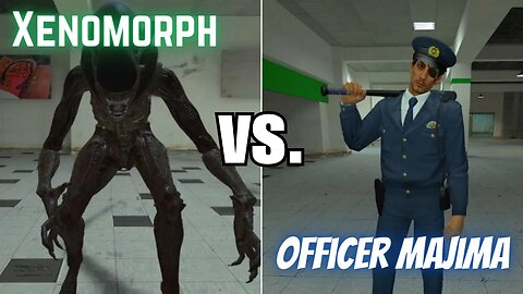 Xenomorph vs. Officer Majima | Gmod Brawls #1