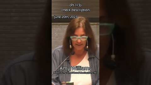 (1/3) Amy Williams Public Comment (06-20-2023) #shorts #shortsfeed #news #politics #school