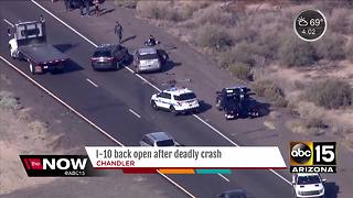 Motorcyclist dies following crash on I-10 near Queen Creek