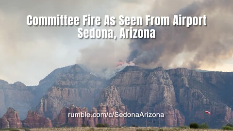 Committee Fire As Seen From Airport - Sedona, Arizona