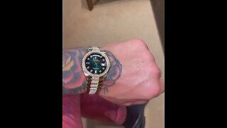 Conor Mcgregor shows off new green face Rolex watch with gold and diamonds