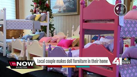 Retired couple makes doll furniture out of home