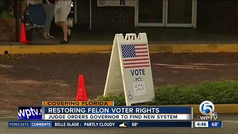 Federal judge orders Florida to make voting rights changes for ex-felons