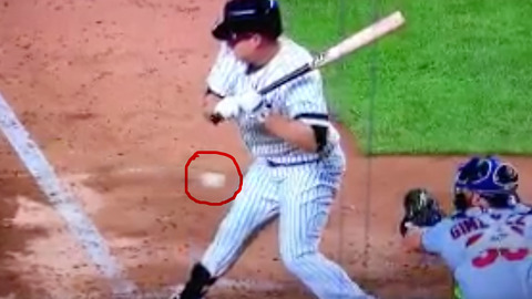 OUCH! Yankees Chase Headley Takes 87 MPH Pitch to the NUTS