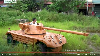 Wood Carving - Builds TANK EBR 105 Panhard ( WOT )