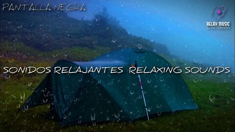 ⚡ Ruido de lluvia y trueno en carpa para dormir ⚡ Sonido de lluvia para dormir, relajarse , ASMR