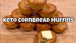 Sweet Cornbread Muffins / Corn Cakes - Low Carb / Keto - Moist and Delicious - 2g net carbs