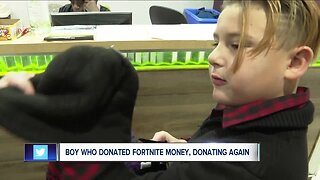 Boy who donated Fortnite money, donating again