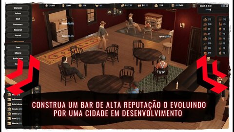 Deadwater Saloon - Construa um Bar de Alta Reputação o Evoluindo por uma Cidade em Desenvolvimento