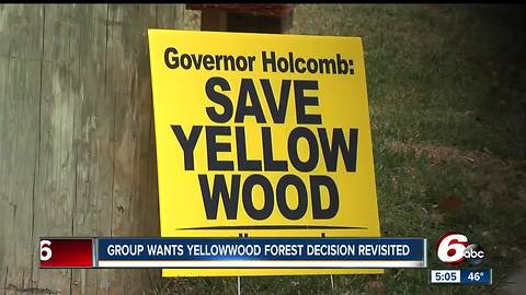 Environmental advocates are asking Indiana Governor Eric Holcomb to reconsider a decision to log some trees in the Yellowwood State Forest