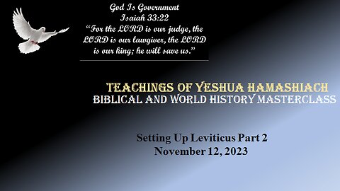 11-12-23 Setting Up the Study of Leviticus Part 2