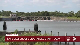 Army Corps discharging water from Lake Okeechobee into St. Lucie River