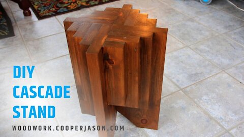 Building a DIY cascade stool/stand with scrap lumber