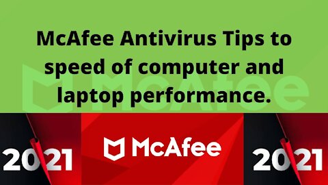 Mcafee antivirus Tips to Speed Up Computer and laptop Performance | Computer ki speed kaise badhaye