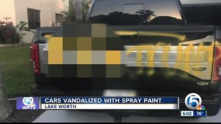 Man's truck vandalized with anti-Trump graffiti in Lake Worth