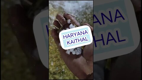 Hailstorm ओलावृष्टि in #haryana #icecube #heavyrain #nature